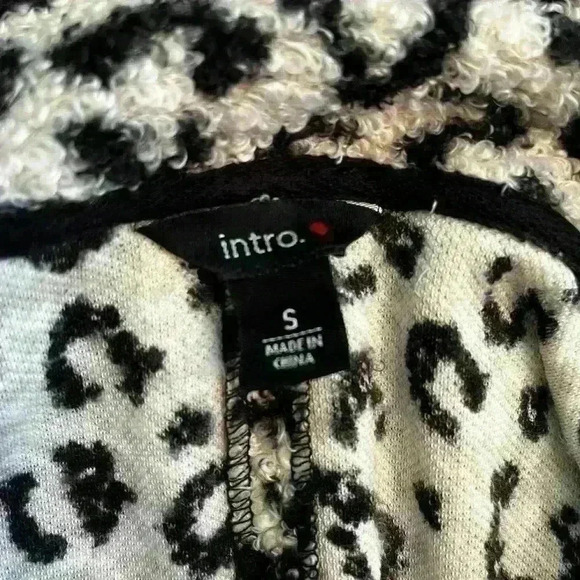 Intro Women’s Animal Print Soft Open Cardigan Long Sleeve Sweate SM - Picture 6 of 10